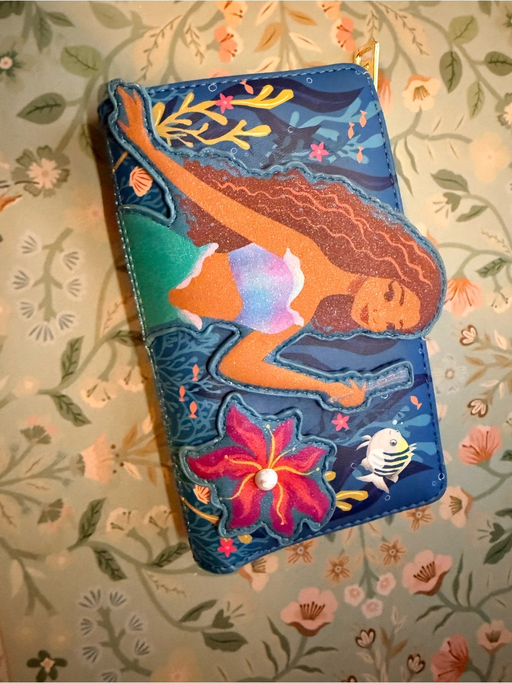 Loungefly Blue Multicolor Mermaid Zip-Around Wallet
